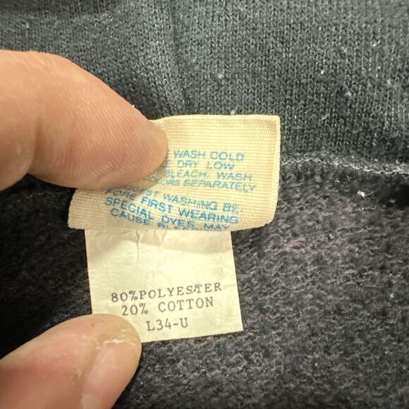 Vintage 1980s Adidas Originals Trefoil Hooded Cardigan Sweatshirt Size Medium - Picture 5 of 6